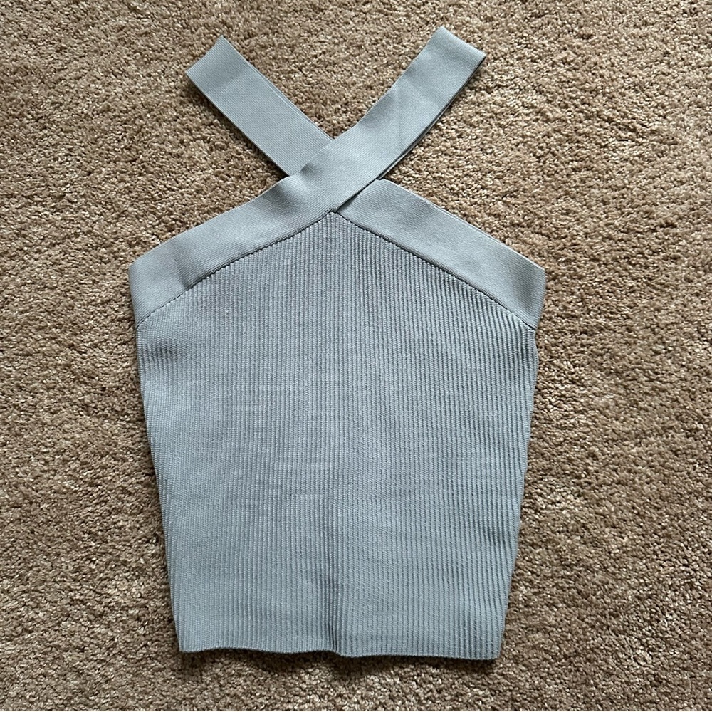 Aritzia Babaton Sculp Knit Criss Cross Tank